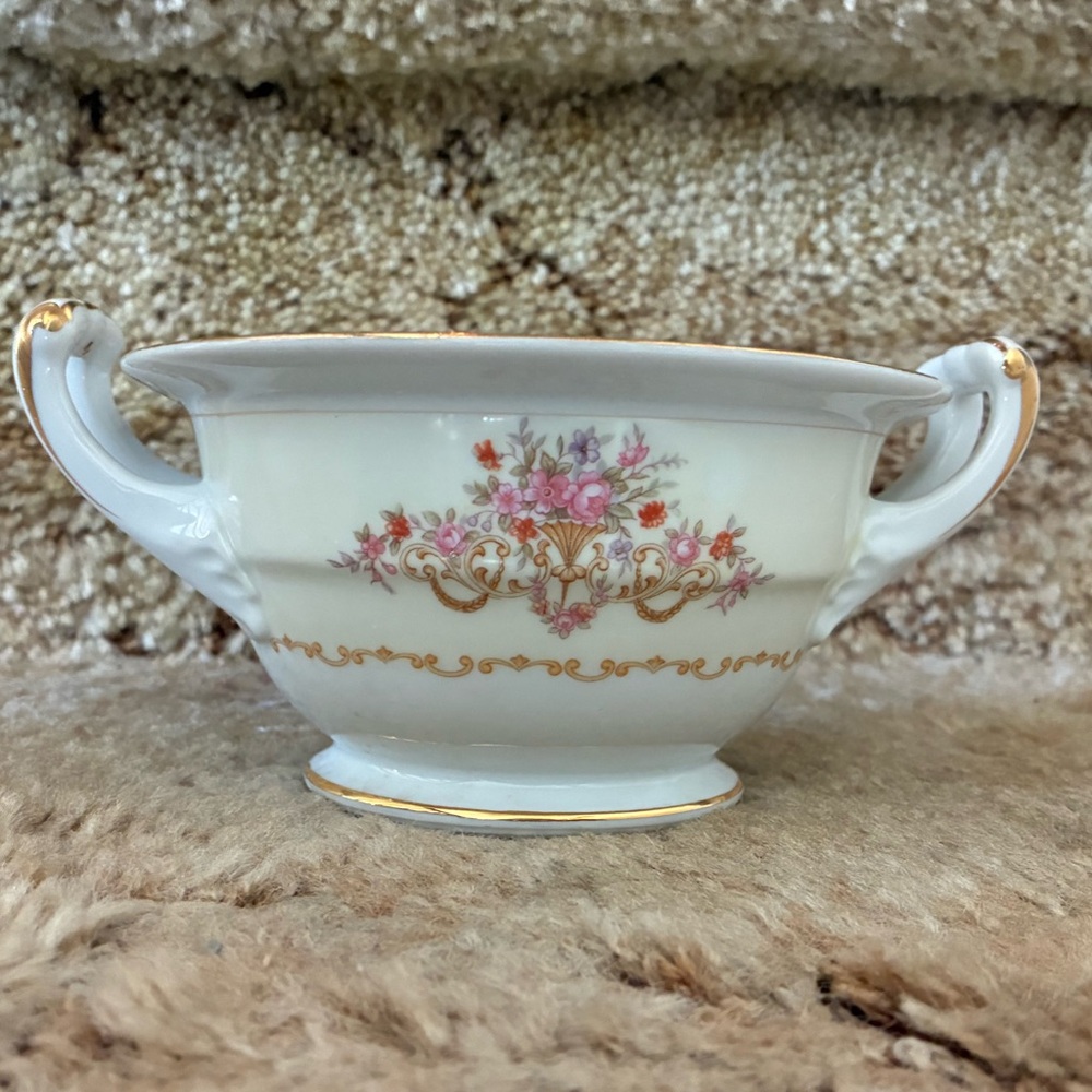 Noritake Floral Sugar Bowl Bluelace Pattern WITHOUT LID Preowned #3032 VTG EUC